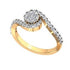 Waves Diamond Stackable Solitaire Engagement Ring